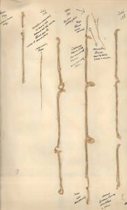 Remains of sewing thread from the unbound Codex British Library, Add. 43725* 2409C f.3)